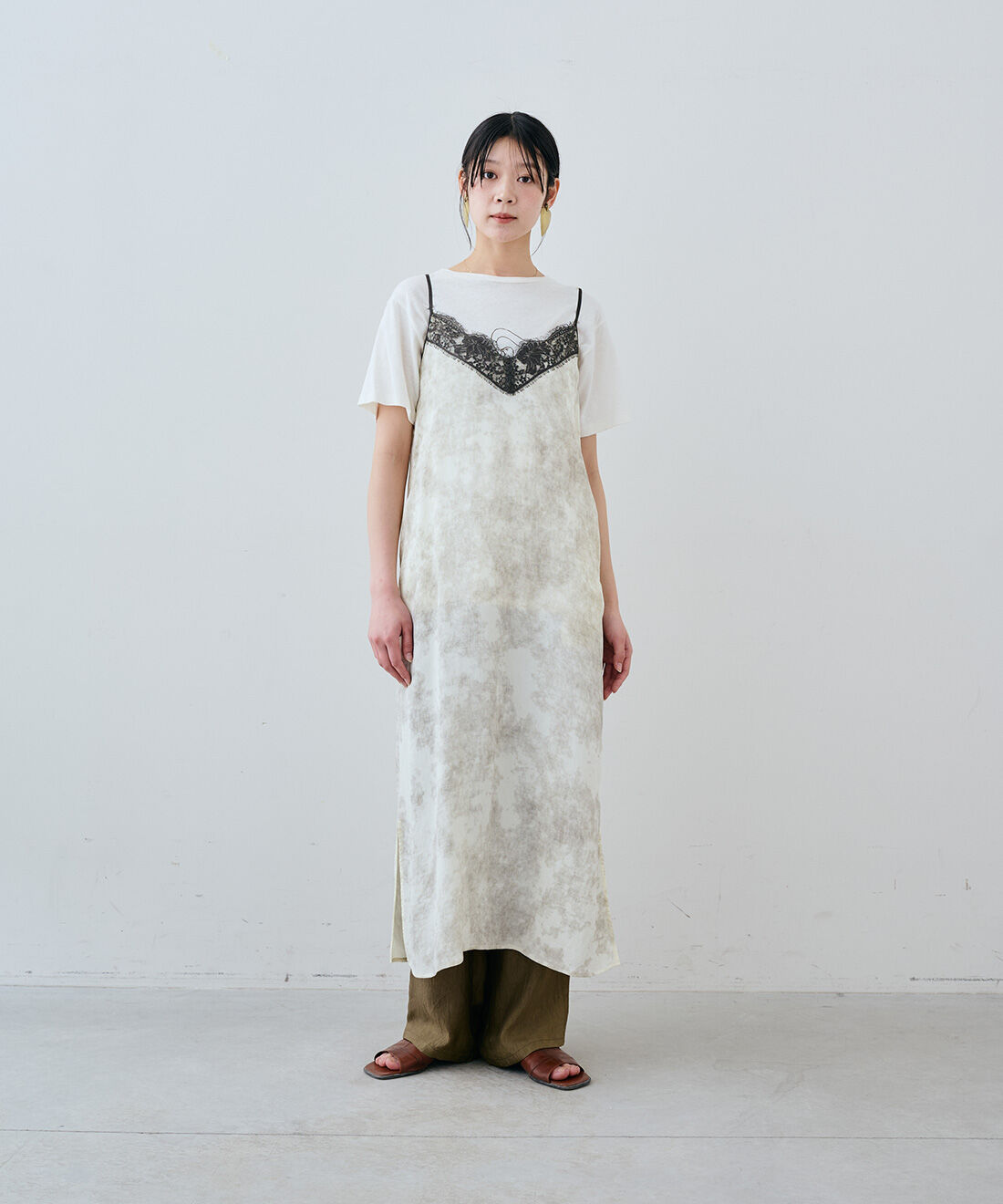 MEDE19F|ヴィンテージトライアングルイヤリングのコーディネート|163cm　size：M