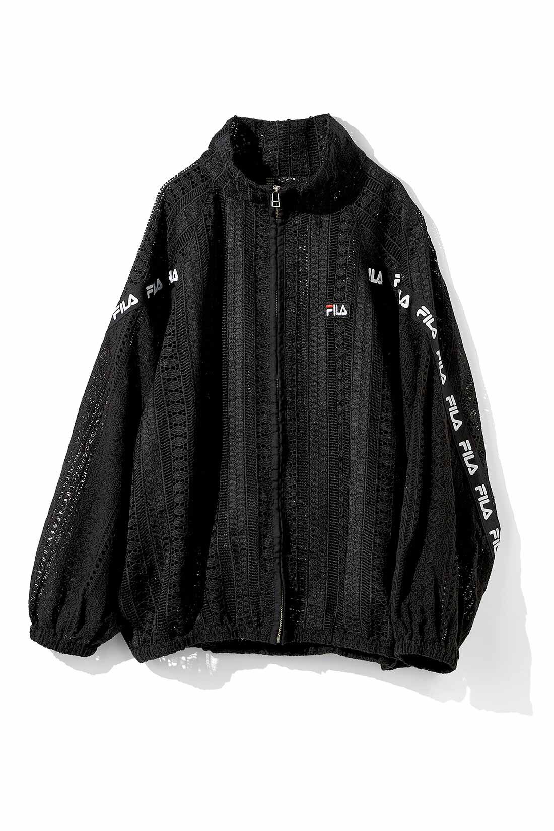 MEDE19F [メデ・ジュウキュウ]|MEDE19F　FILA for MEDE19F 大人も着られる レース素材のトラックブルゾン〈ブラック〉