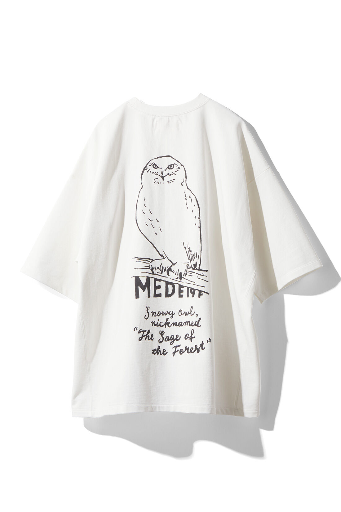 MEDE19F|MEDE19F　旭山動物園・ボルネオの森応援商品 プリントTシャツ|フクロウ〈BACK〉