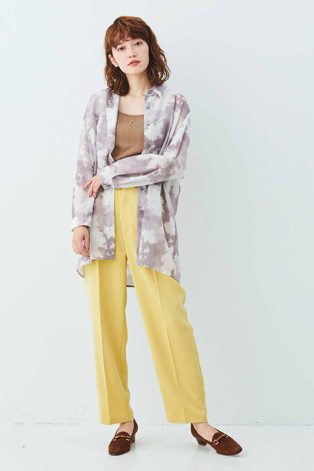 MEDE19F|MEDE19F　スクエアネックのカップ付きタンクトップの会|モデル身長：163cm　着用サイズ：M