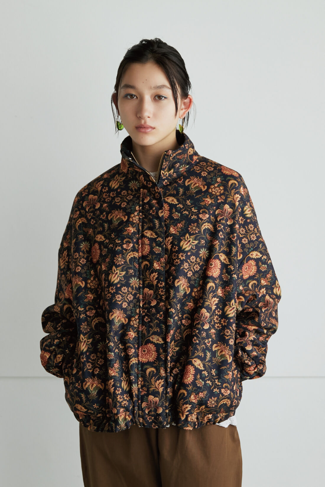 MEDE19F|MEDE19F　ミュルーズモダン〈「ミュルーズ染織美術館」アーカイブコレクション〉リバーシブル中わたブルゾン〈ブラック〉