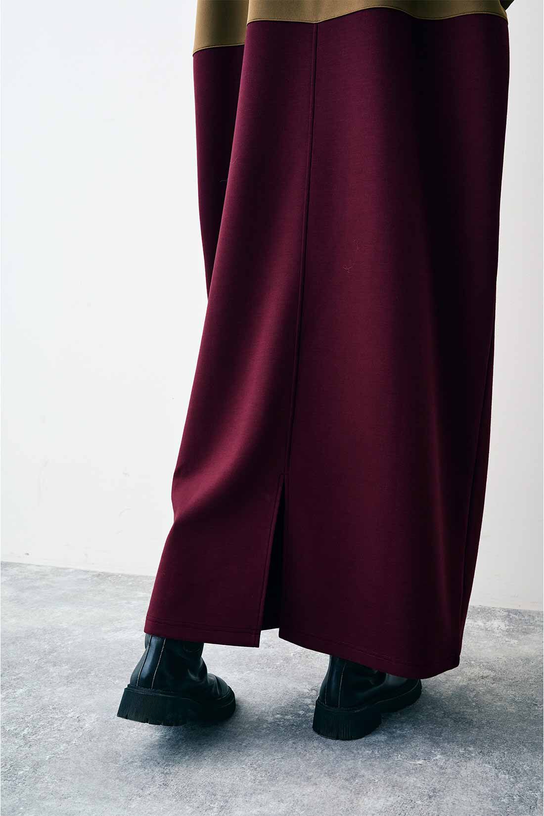 MEDE19F|MEDE19F リブハイネックのカットソーロングワンピース