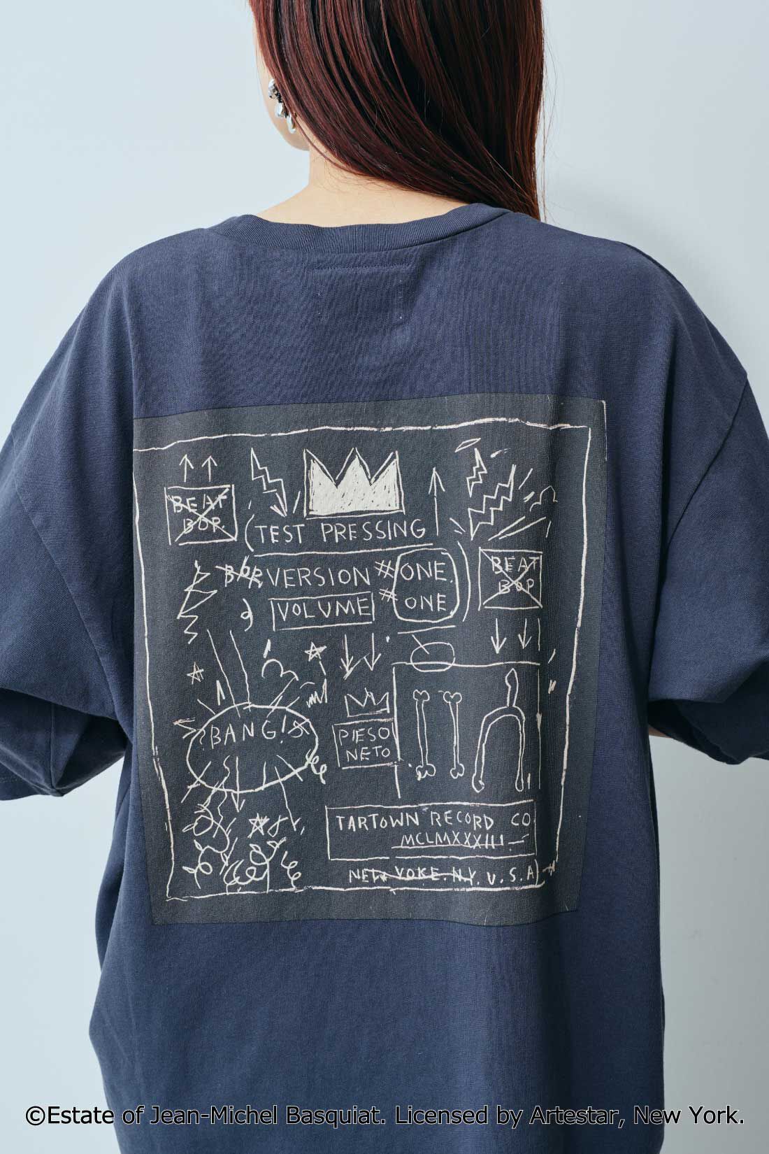 MEDE19F|MEDE19F　ART meets MEDE19F バックプリントＴシャツ〈Jean-Michel Basquiat〉