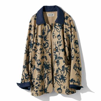 MEDE19F | MEDE19F　ボタニカル柄リネン混ジャケット〈ベージュ〉