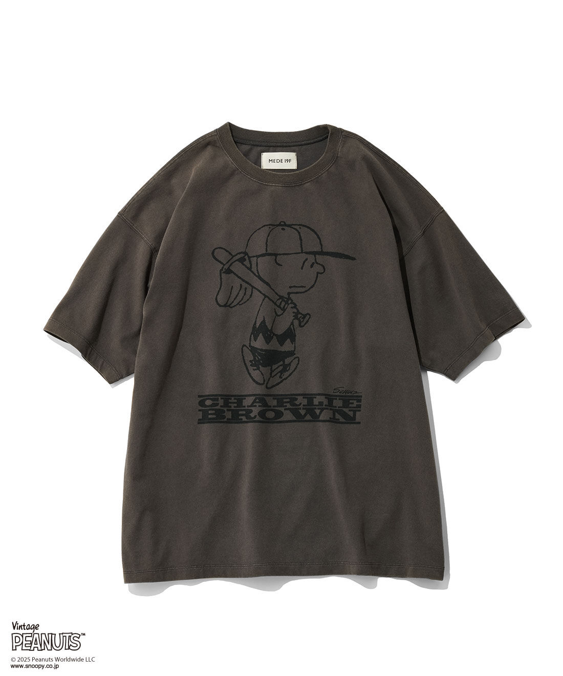 MEDE19F|MEDE19F PEANUTS 古着のようなプリントTシャツ