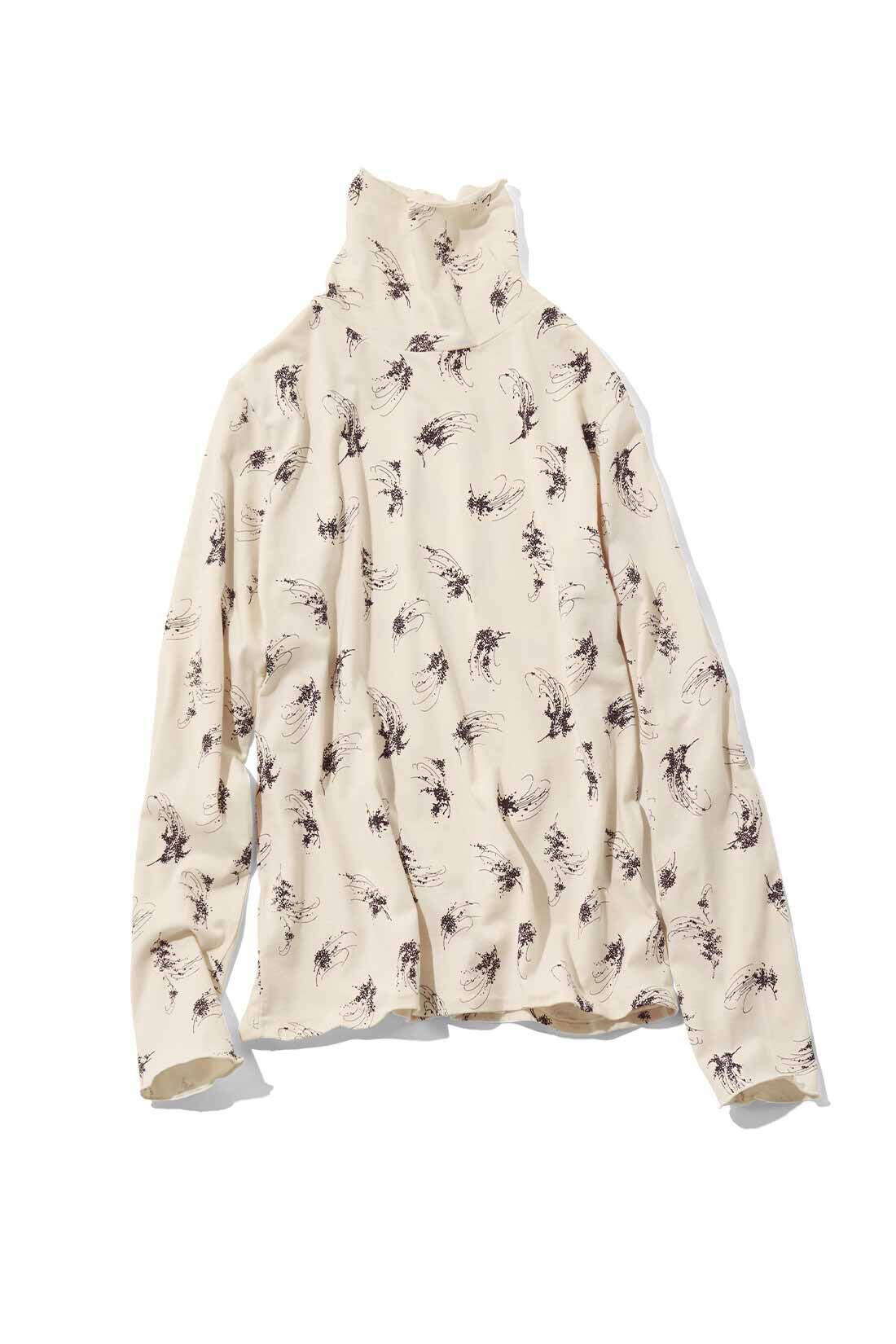 MEDE19F|MEDE19F　ミュルーズモダン〈「ミュルーズ染織美術館」アーカイブコレクション〉コットンプリントハイネックトップスの会|〈アイボリー〉
