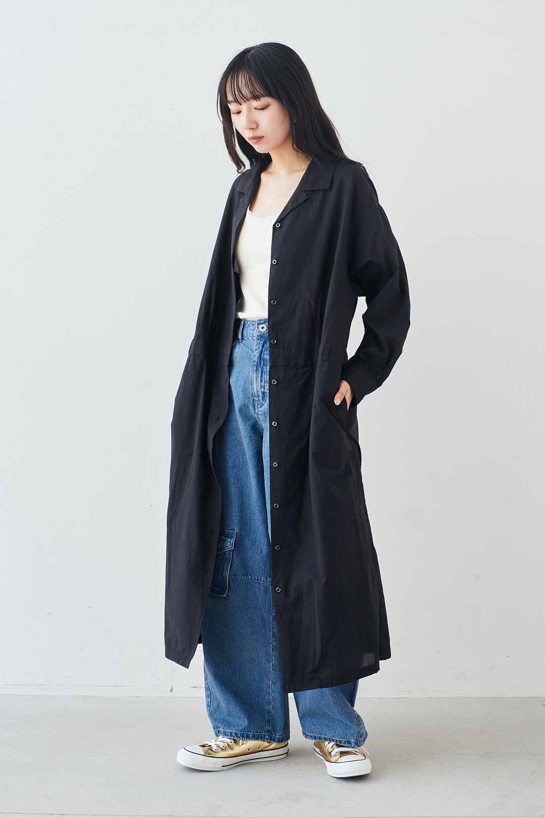 MEDE19F|MEDE19F　リネン混デニムのオーバーダイカーゴパンツ〈オーバーダイブルー〉