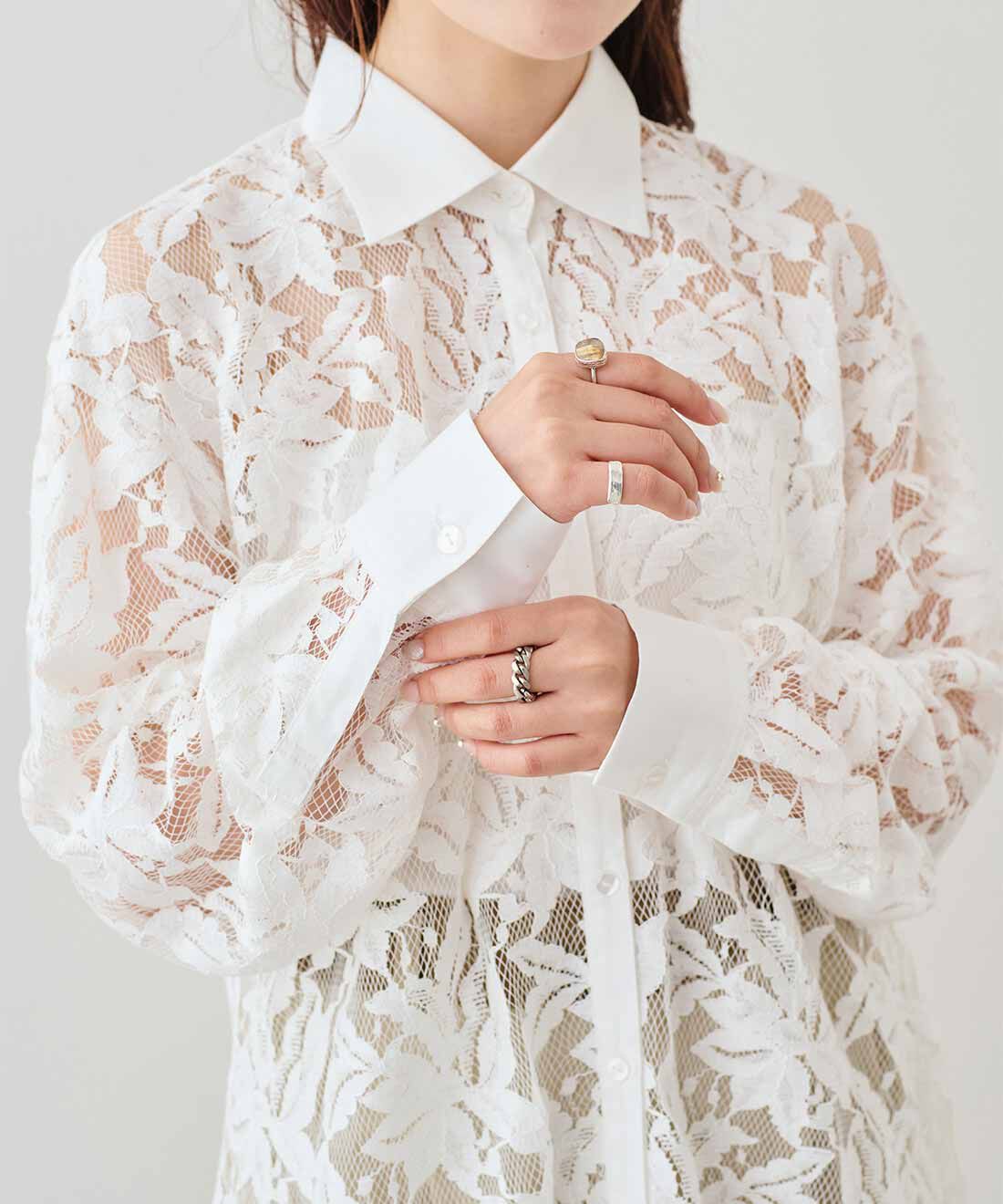 MEDE19F|MEDE19F　レースドレスシャツ