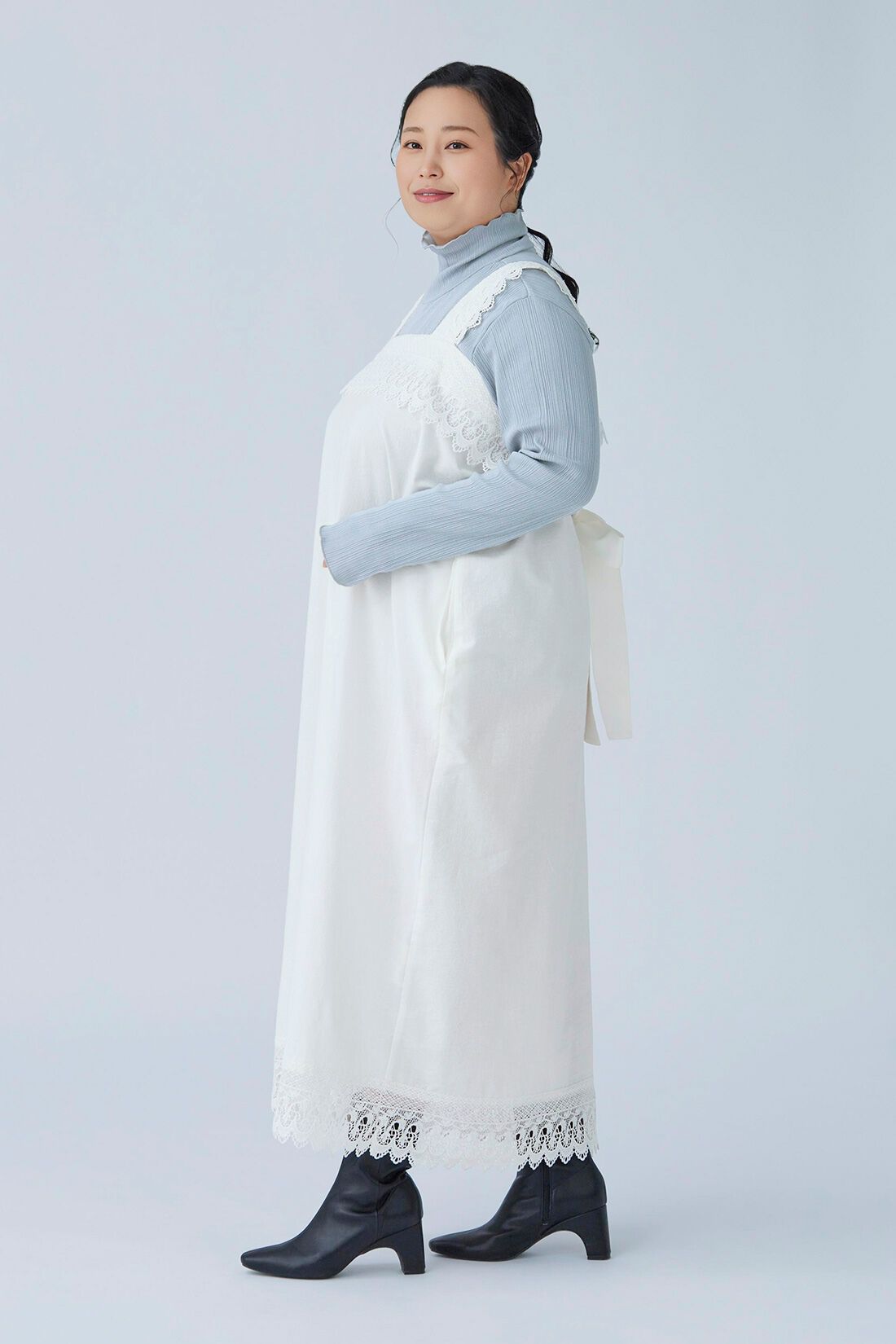 MEDE19F [メデ・ジュウキュウ]|MEDE19F　Boutique888さんコラボ レース遣いワンピース〈オフホワイト〉