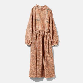 MEDE19F | MEDE19F　ペイズリー ロングワンピース〈オレンジ〉〈オレンジ〉