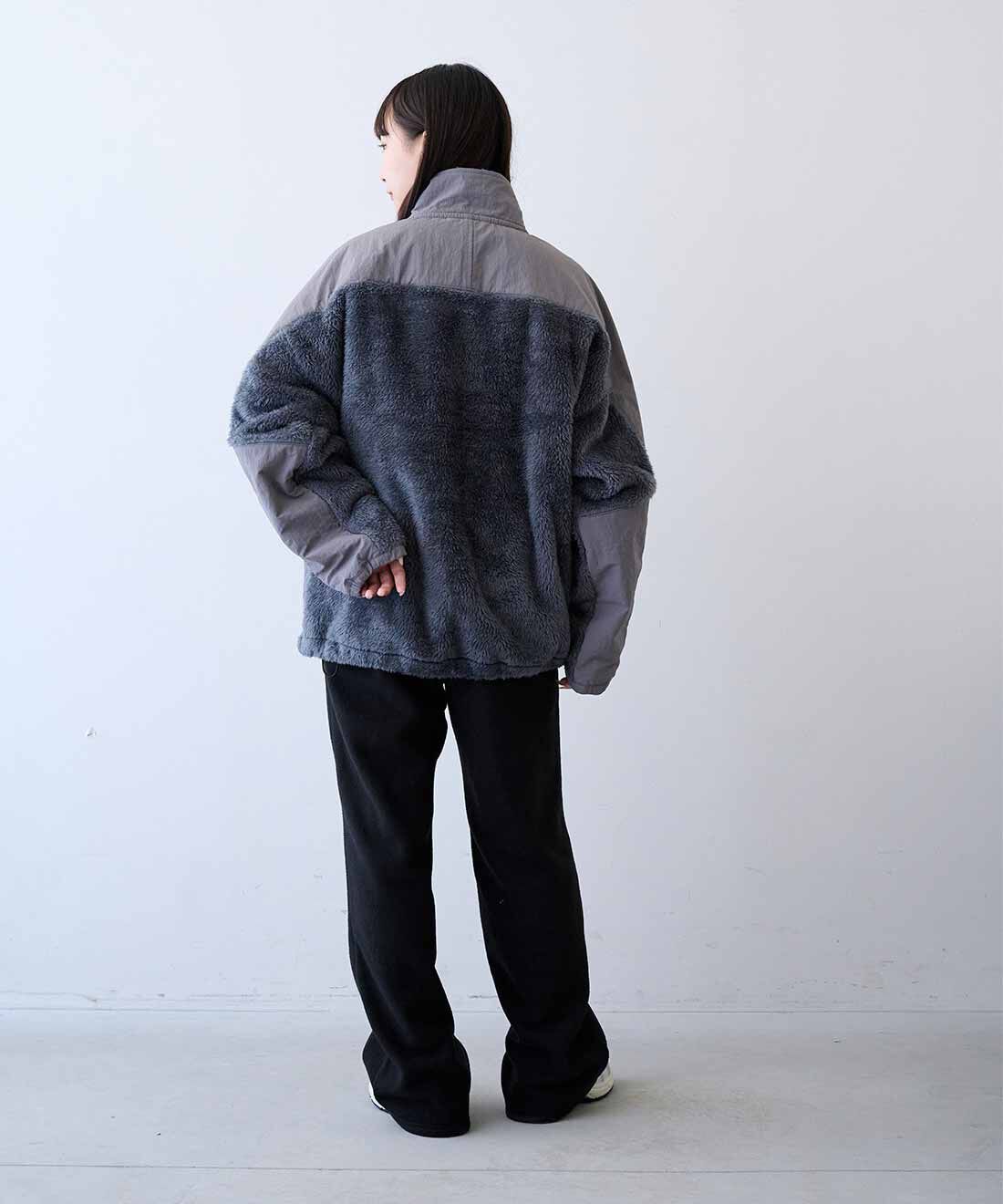 MEDE19F|MEDE19F　GERRY（R） for MEDE19F フリースボンディングボアジャケット〈グレー〉|モデル身長：158cm　着用サイズ：M