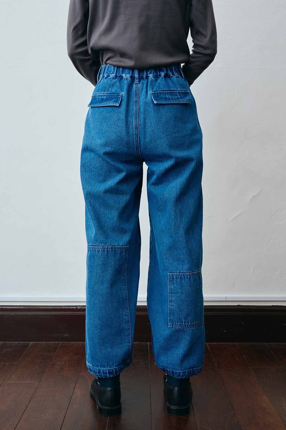 MEDE19F|MEDE19F アシメトリーパッチのミリタリーデニムパンツ
