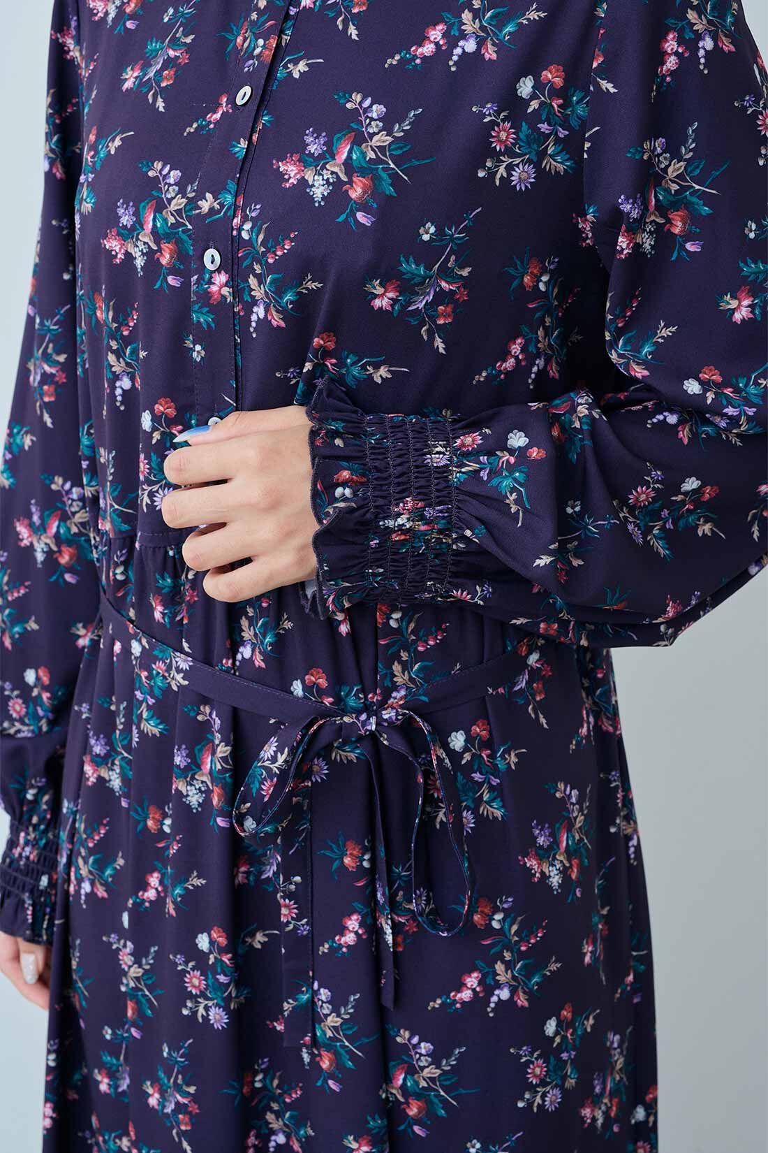 MEDE19F|MEDE19F　ミュルーズモダン〈「ミュルーズ染織美術館」アーカイブコレクション〉プリントロングワンピース〈パープル〉