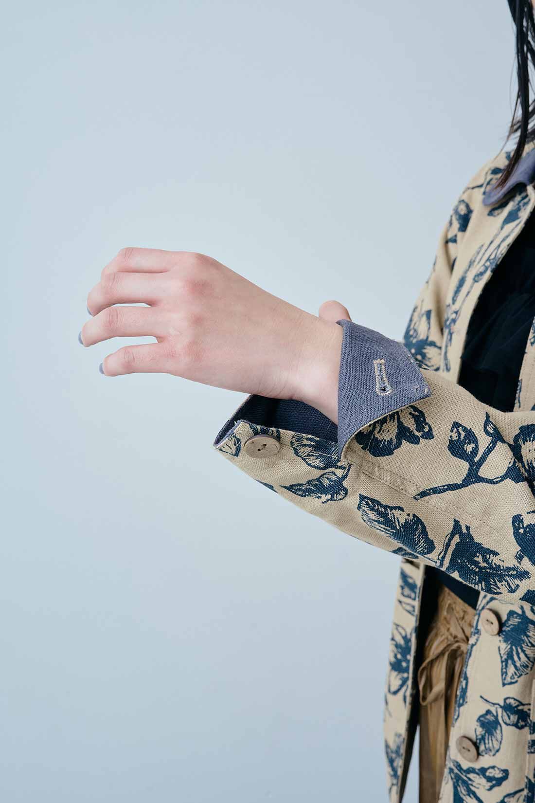MEDE19F|MEDE19F　ボタニカル柄リネン混ジャケット〈ベージュ〉