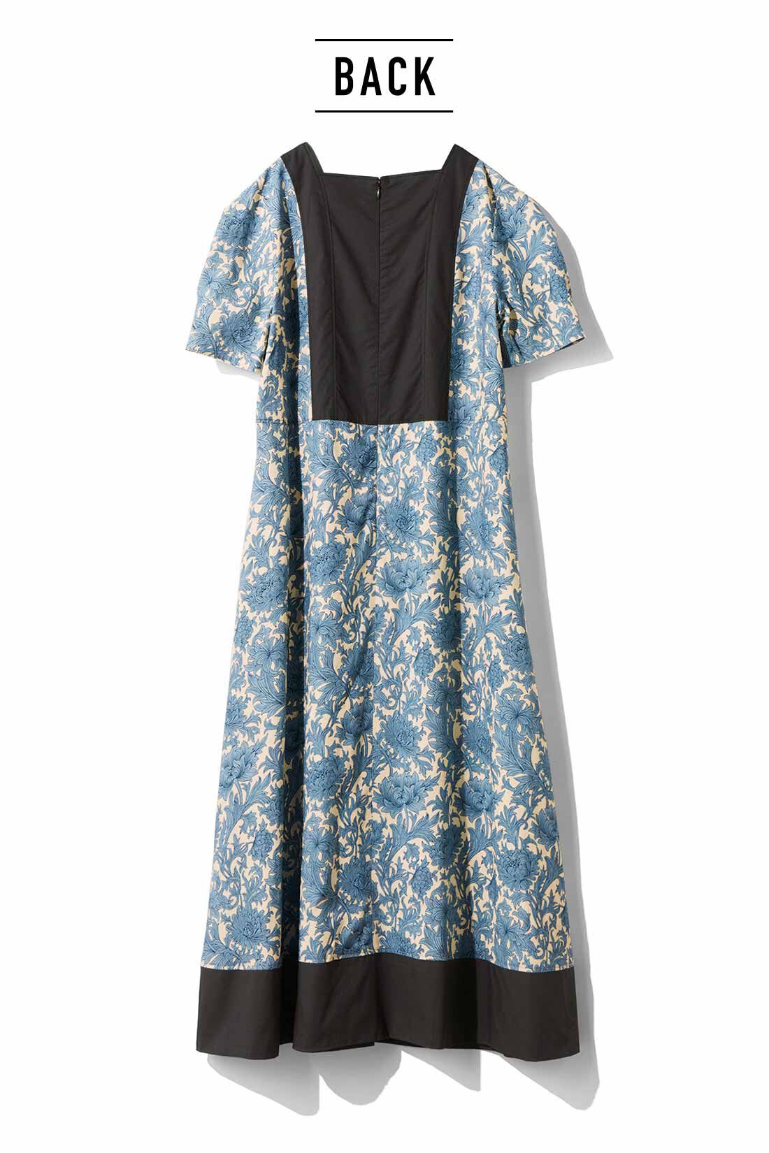 MEDE19F|MEDE19F　〈MORRIS Gallery〉リネン混プリントロングワンピース