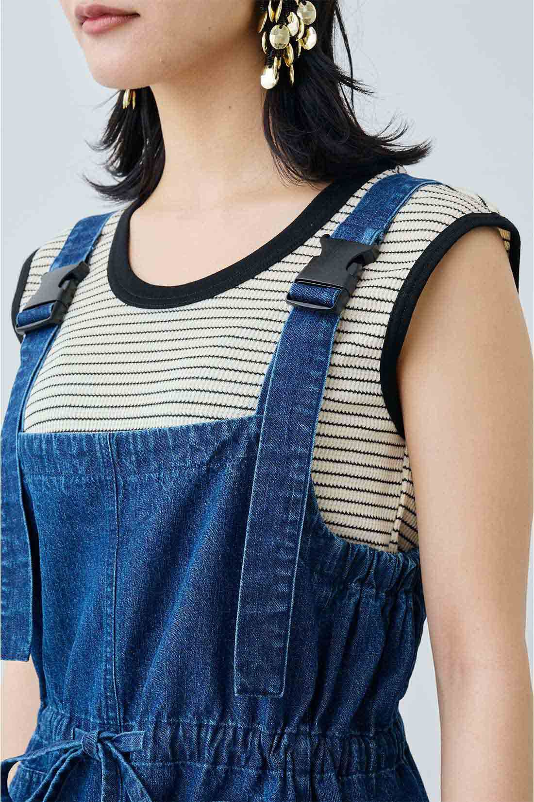 MEDE19F|MEDE19F　リネン混デニムのジャンパースカート〈インディゴブルー〉
