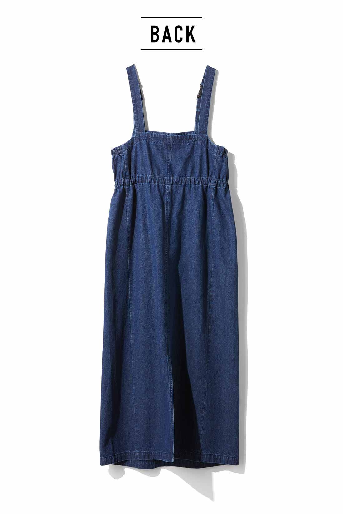 MEDE19F|MEDE19F　リネン混デニムのジャンパースカート〈インディゴブルー〉