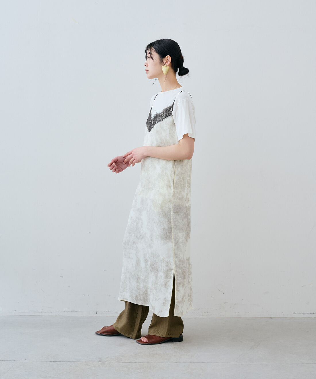 MEDE19F|ヴィンテージトライアングルイヤリングのコーディネート|163cm　size：M