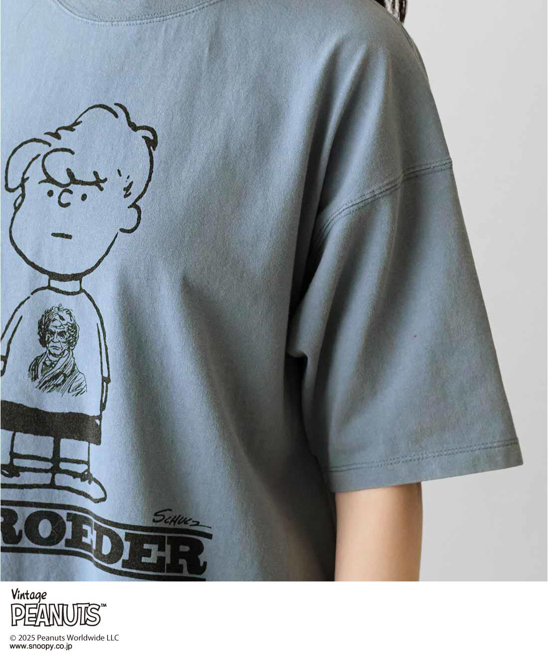 MEDE19F|MEDE19F PEANUTS 古着のようなプリントTシャツ