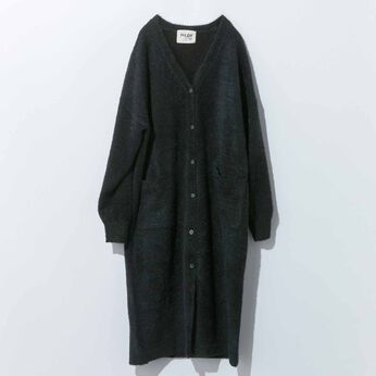 MEDE19F | シャギーカーディガンブラック　ＭＤ１９