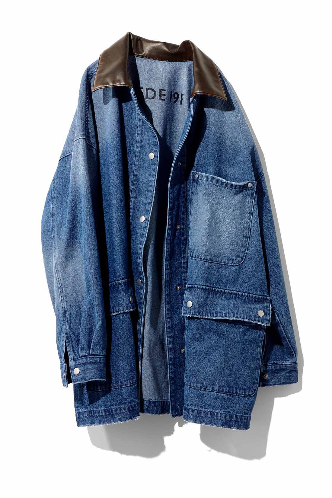 MEDE19F|MEDE19F　古着屋でみつけたようなデニムカバーオール〈インディゴ〉