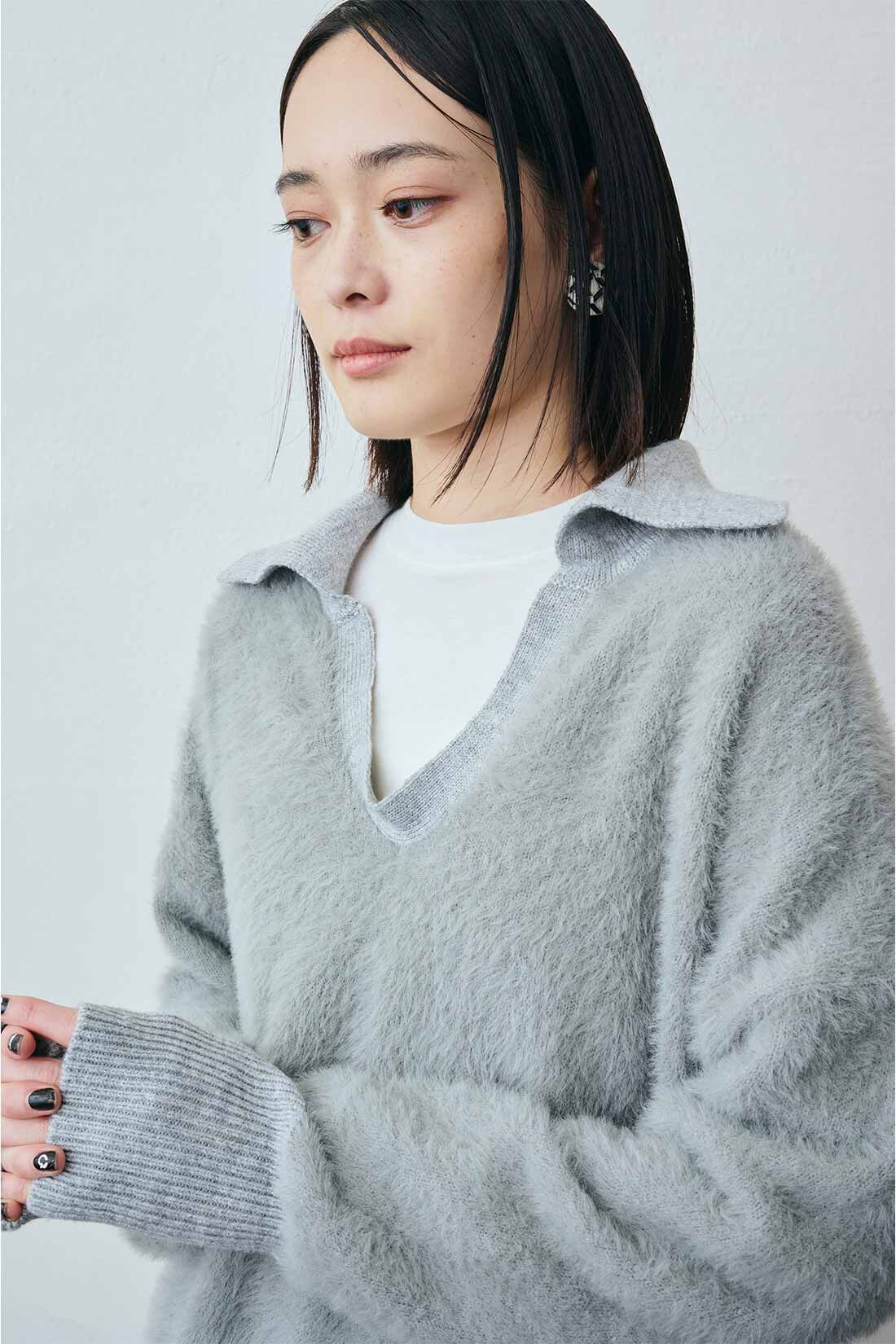 MEDE19F|MEDE19F ヘアリースキッパーニット