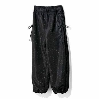 MEDE19F | MEDE19F　撥水加工 ドット柄パンツ〈ブラック〉