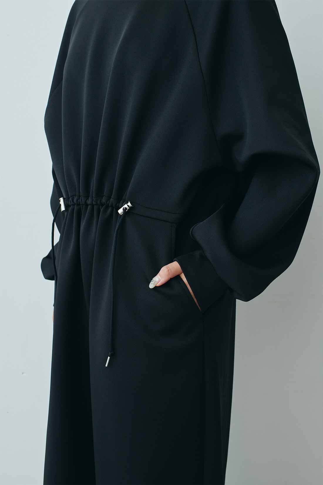 MEDE19F|MEDE19F　ボトルネック ダンボールカットソーワンピース〈ブラック〉