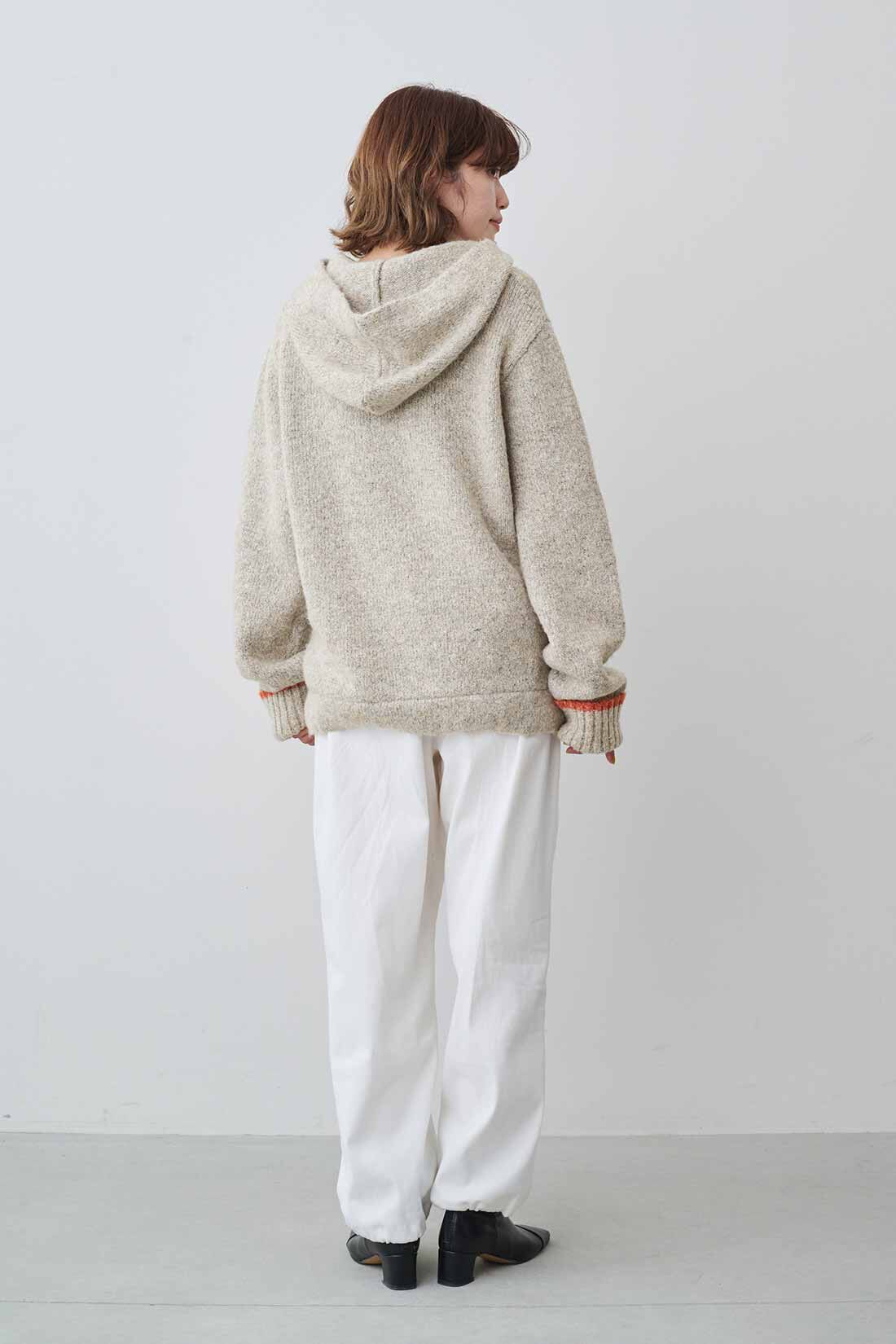 MEDE19F|MEDE19F　ミックスニットフーディー〈杢グレー〉