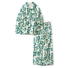 MEDE19F | 夏の花 パジャマ〈アイボリー〉
