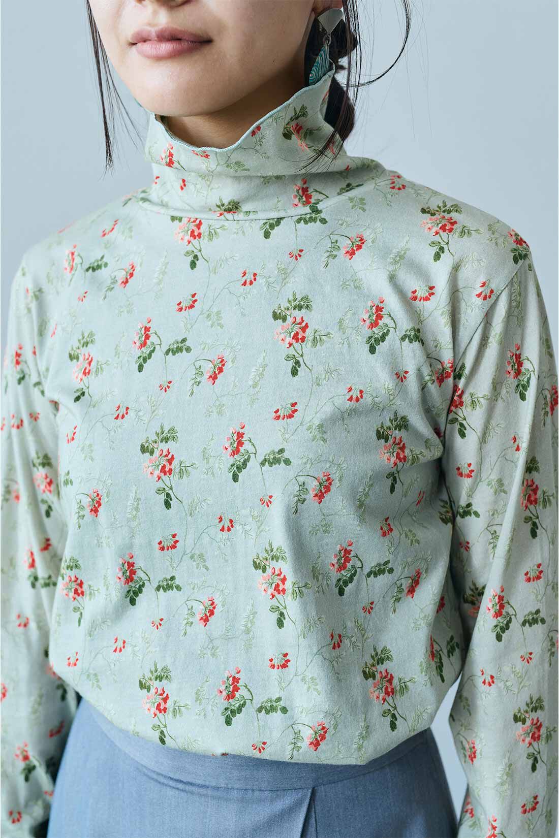 MEDE19F|MEDE19F　ミュルーズモダン〈「ミュルーズ染織美術館」アーカイブコレクション〉コットンプリントハイネックトップスの会