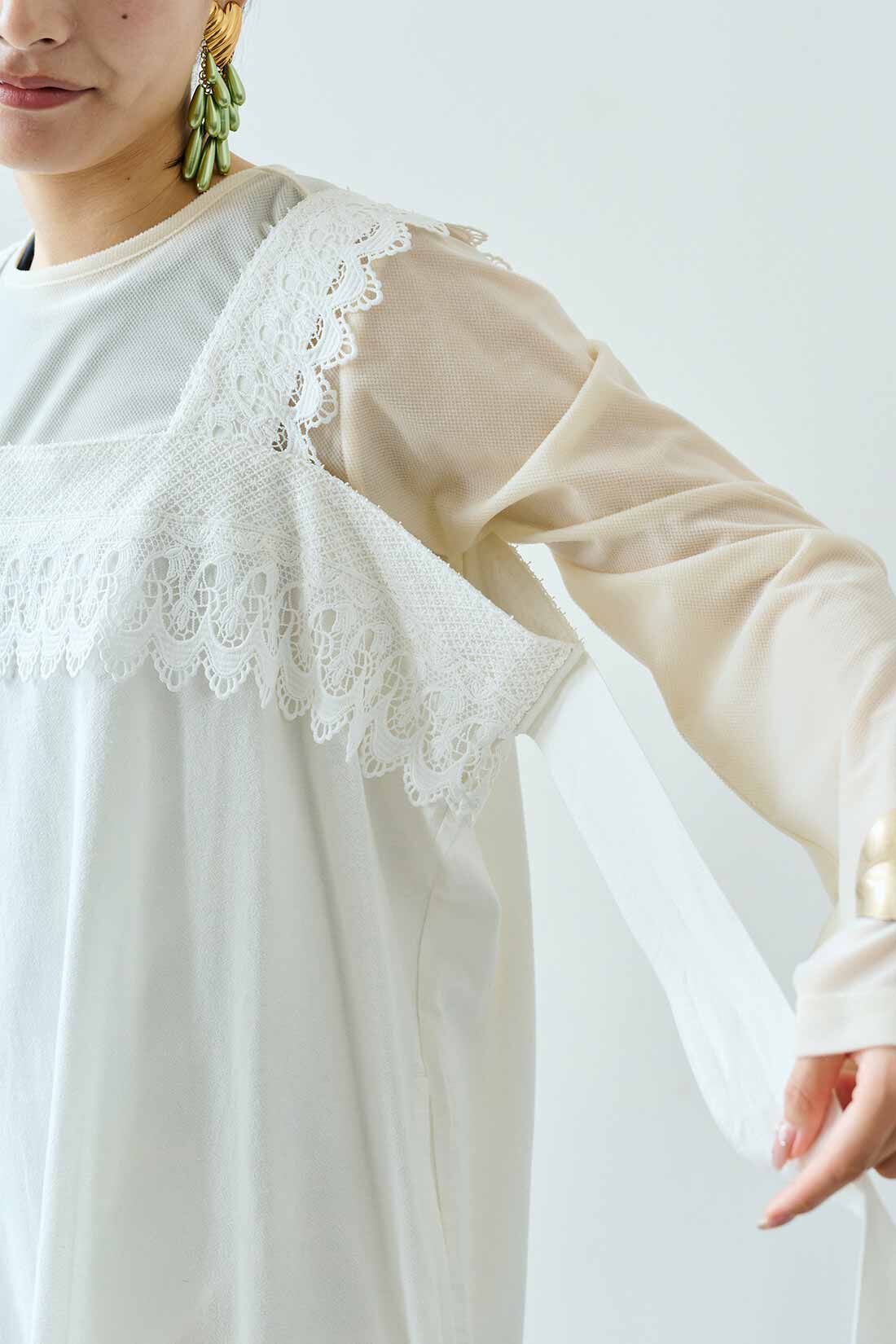 MEDE19F|MEDE19F　Boutique888さんコラボ レース遣いワンピース〈オフホワイト〉