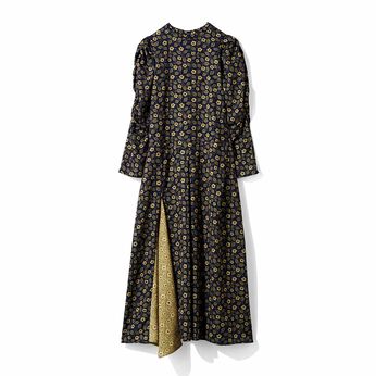 MEDE19F | MEDE19F　〈atelier Morris〉アシメトリー デザイン プリントワンピース〈ネイビー〉