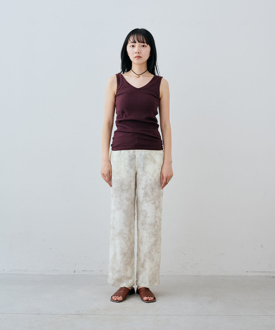 MEDE19F|ヴィンテージハートモチーフベルベットリボンチョーカーのコーディネート|163cm　size：M