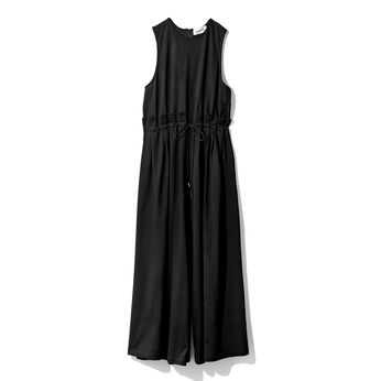 MEDE19F | タック遣いのカットソーオールインワン〈ブラック〉