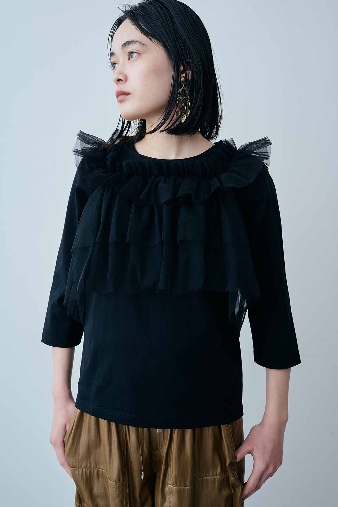 MEDE19F|MEDE19F　チュールビスチェトップスセット〈ブラック〉