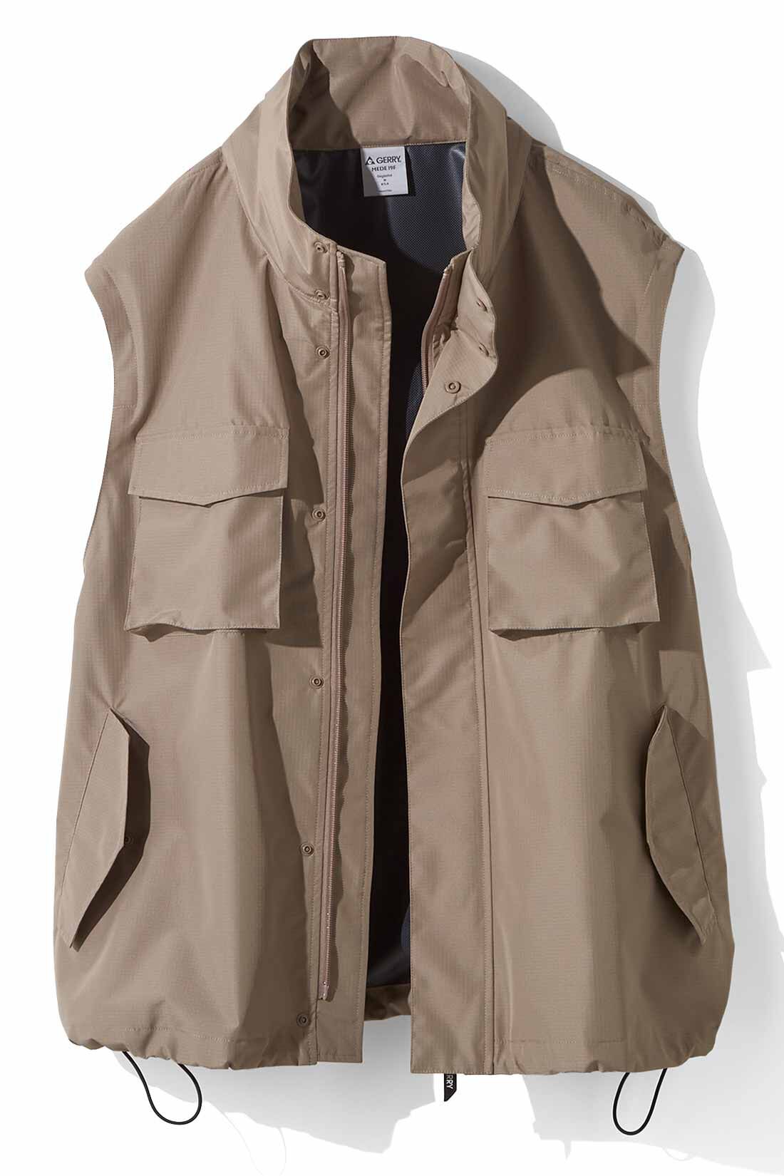 MEDE19F|MEDE19F　GERRY（R） for MEDE19F ベストにもなる撥水ミリタリーブルゾン〈グレージュ〉|VEST　袖を外すとベストになる仕様。