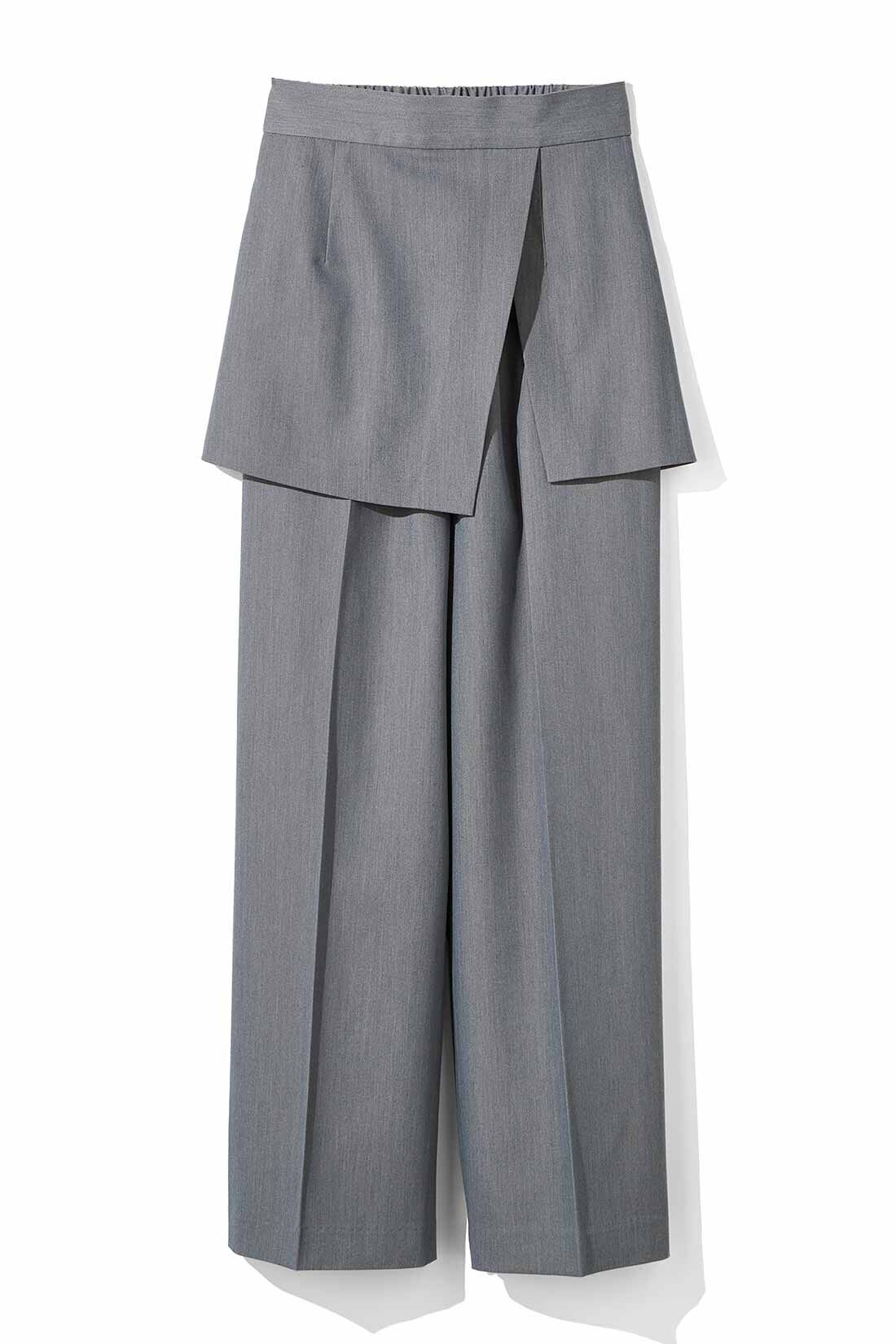 MEDE19F|MEDE19F　ラップスカート付きパンツ〈グレー〉