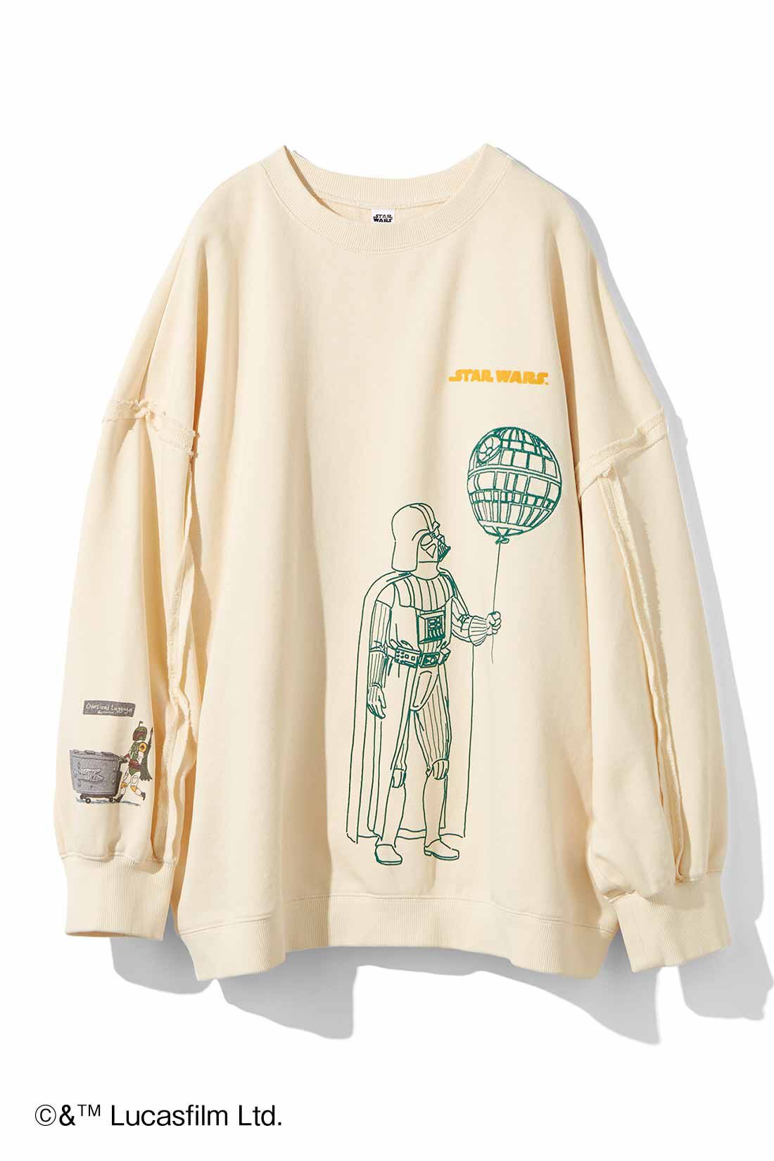 MEDE19F|MEDE19F　STAR WARS クラフト感ただようダース・ベイダー/スウェット〈クリーム〉|FRONT