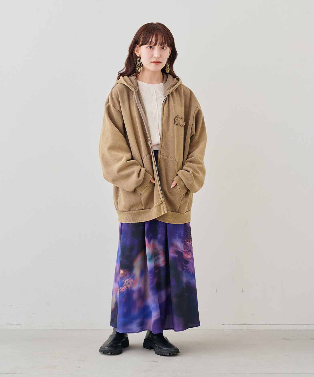 MEDE19F|MEDE19F　コットンランダム リブトップスの会|モデル身長：156cm　着用サイズ：M
