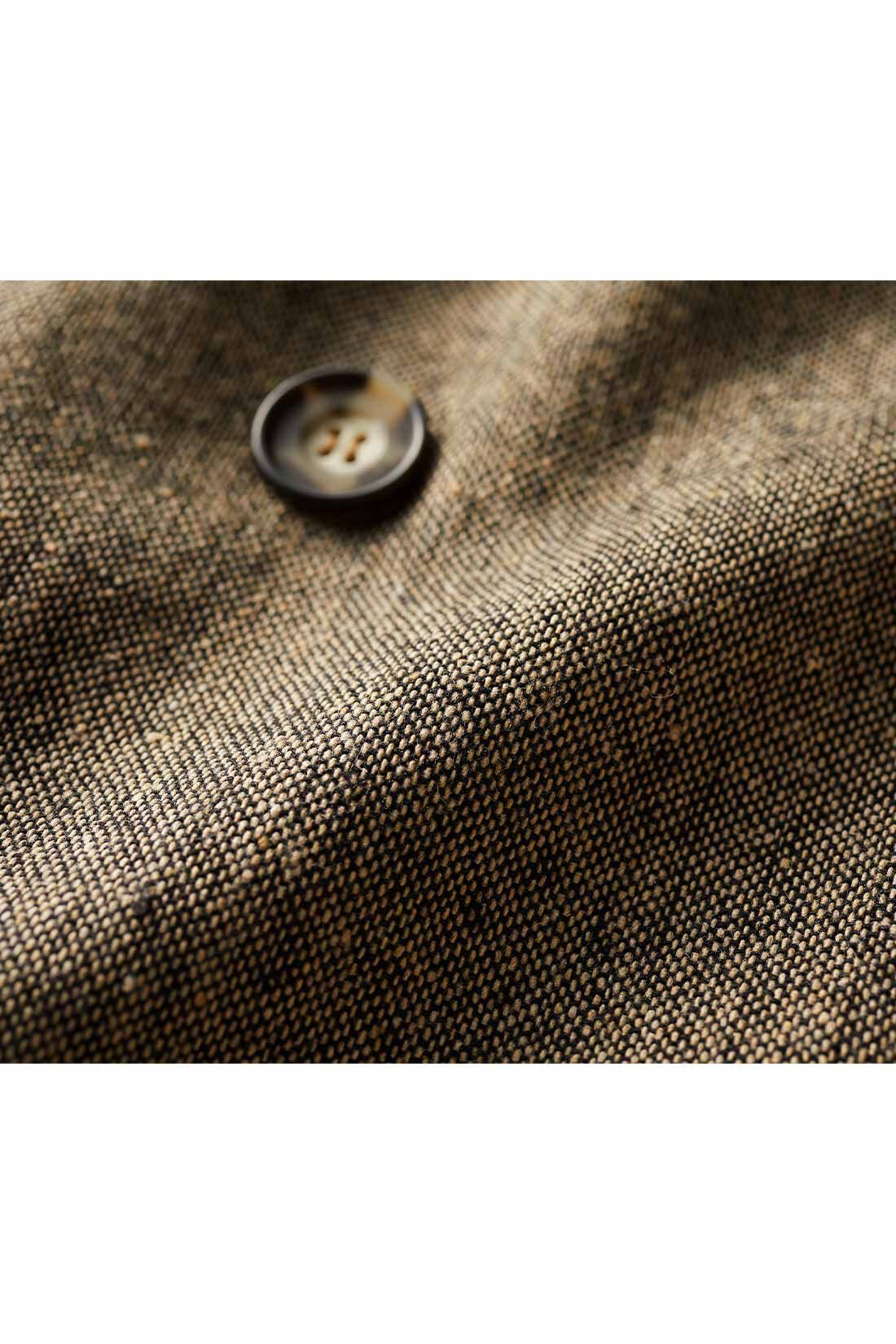 MEDE19F|MEDE19F　ツイードダブルジャケット〈ブラウン〉|TWEED［ツイード］ 古着のような表情の、ざっくりしたウール混ツイードをセレクト。