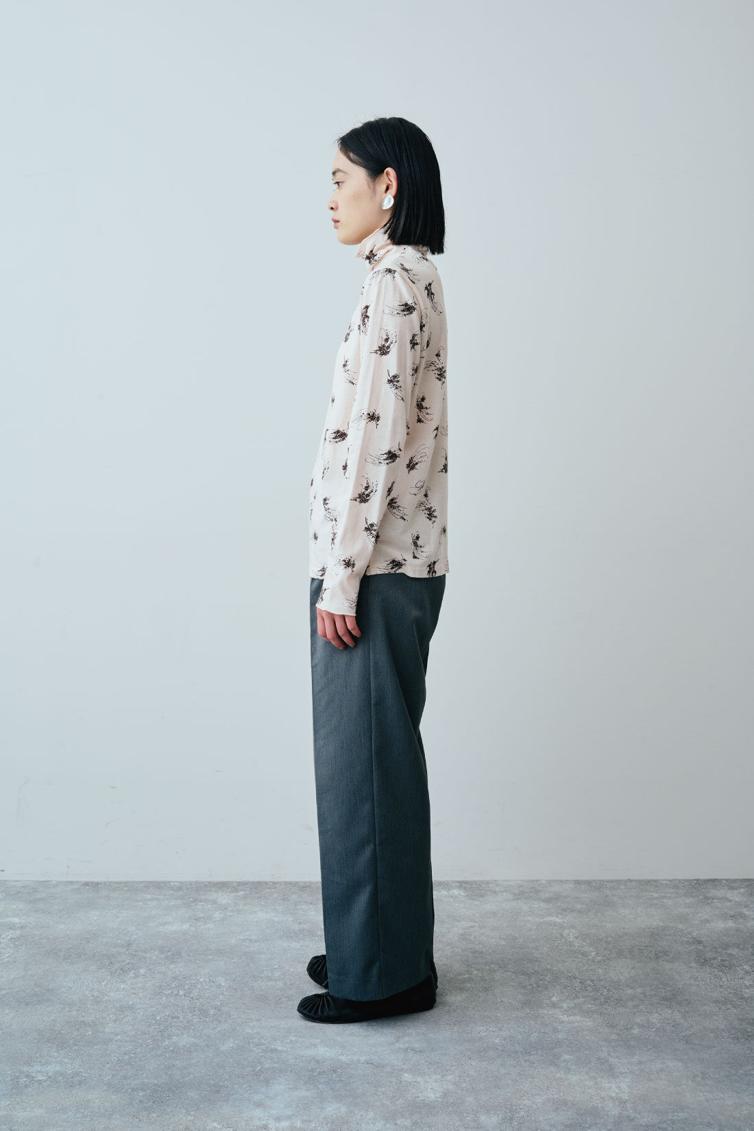 MEDE19F|MEDE19F　ミュルーズモダン〈「ミュルーズ染織美術館」アーカイブコレクション〉コットンプリントハイネックトップスの会
