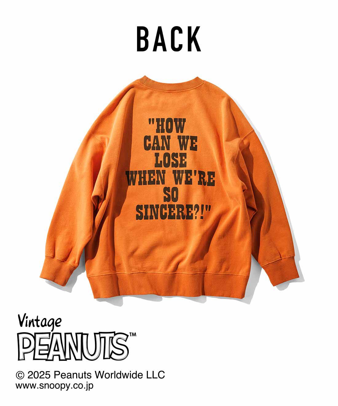 MEDE19F|MEDE19F　PEANUTS 古着屋でみつけたようなスウェット
