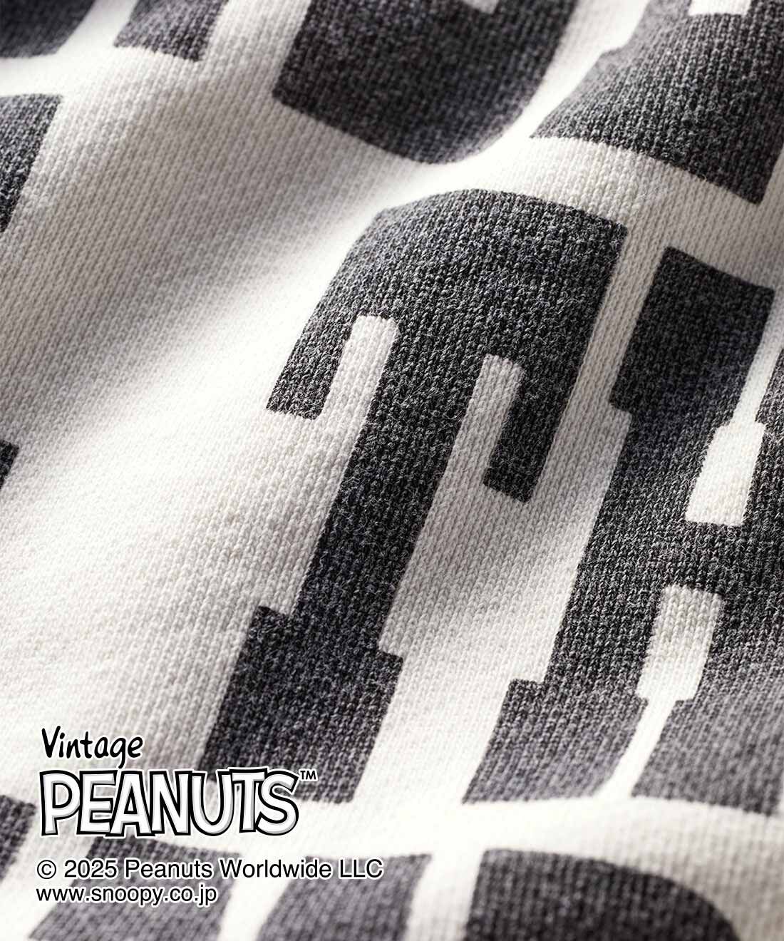 MEDE19F|MEDE19F　PEANUTS 古着屋でみつけたようなスウェット|綿100％の空紡糸を使った裏毛素材。ふっくら軽く、表面はドライな感触です。