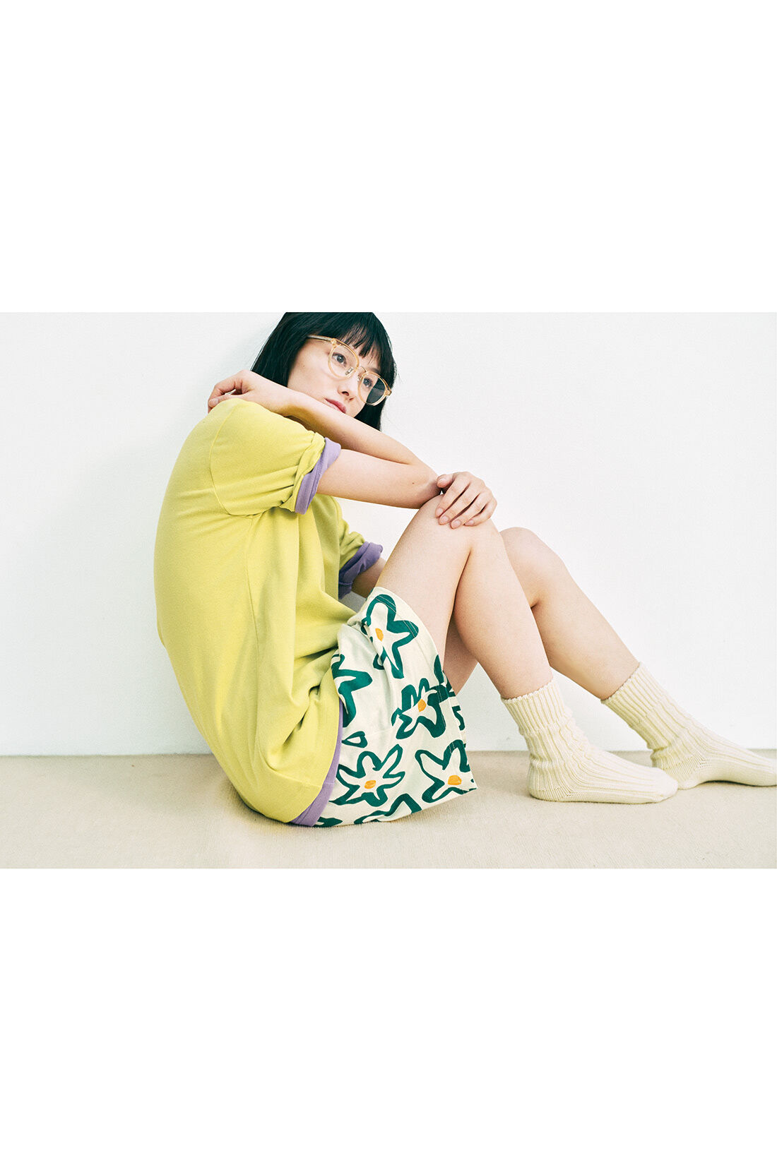 MEDE19F|MEDE19F　夏の花ショートパンツ〈アイボリー〉