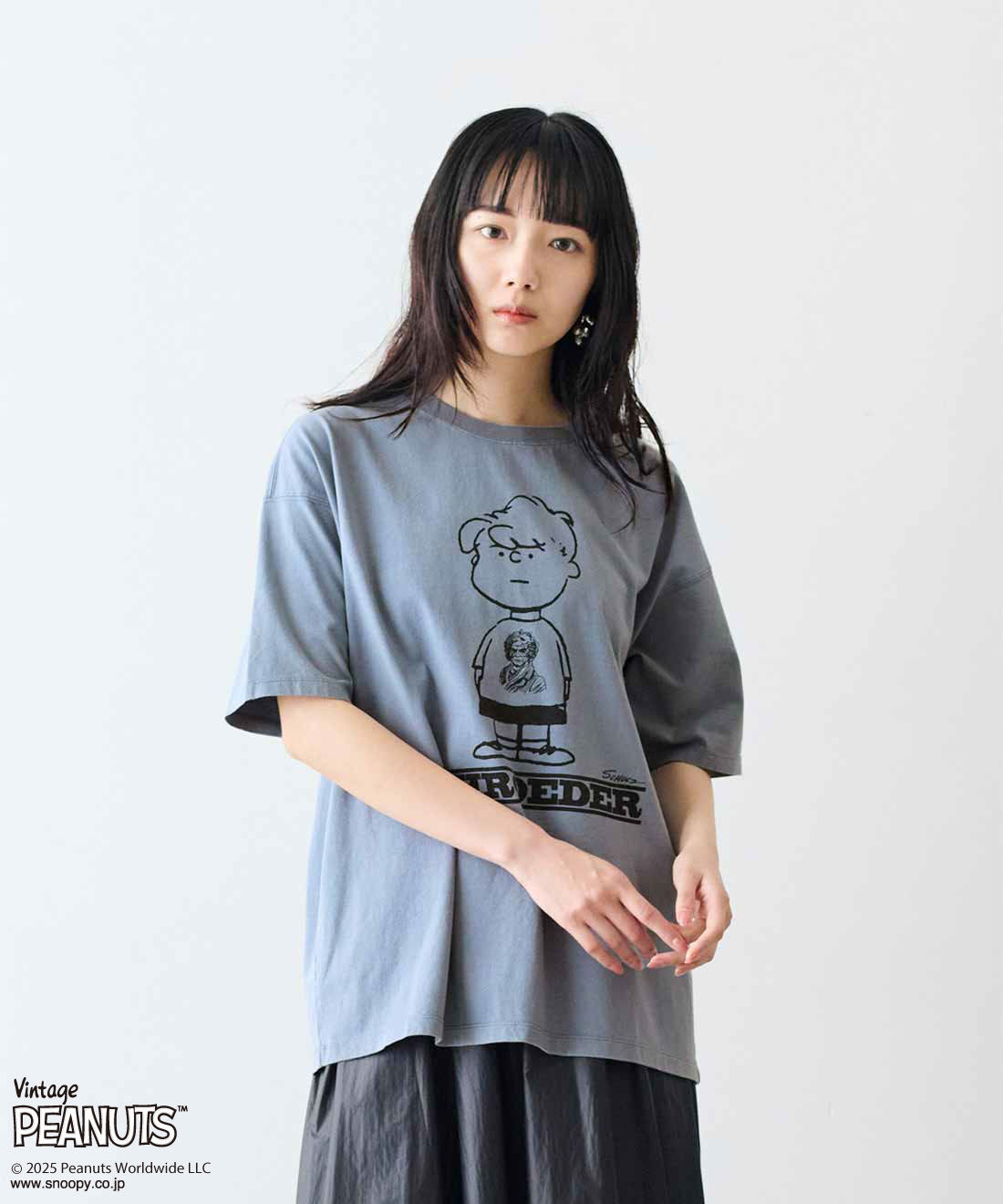 MEDE19F|MEDE19F PEANUTS 古着のようなプリントTシャツ