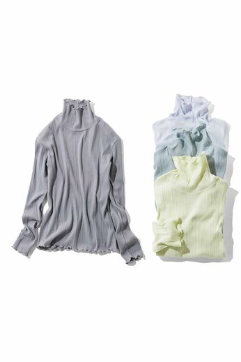 MEDE19F | MEDE19F コットンリブハイネックトップスの会