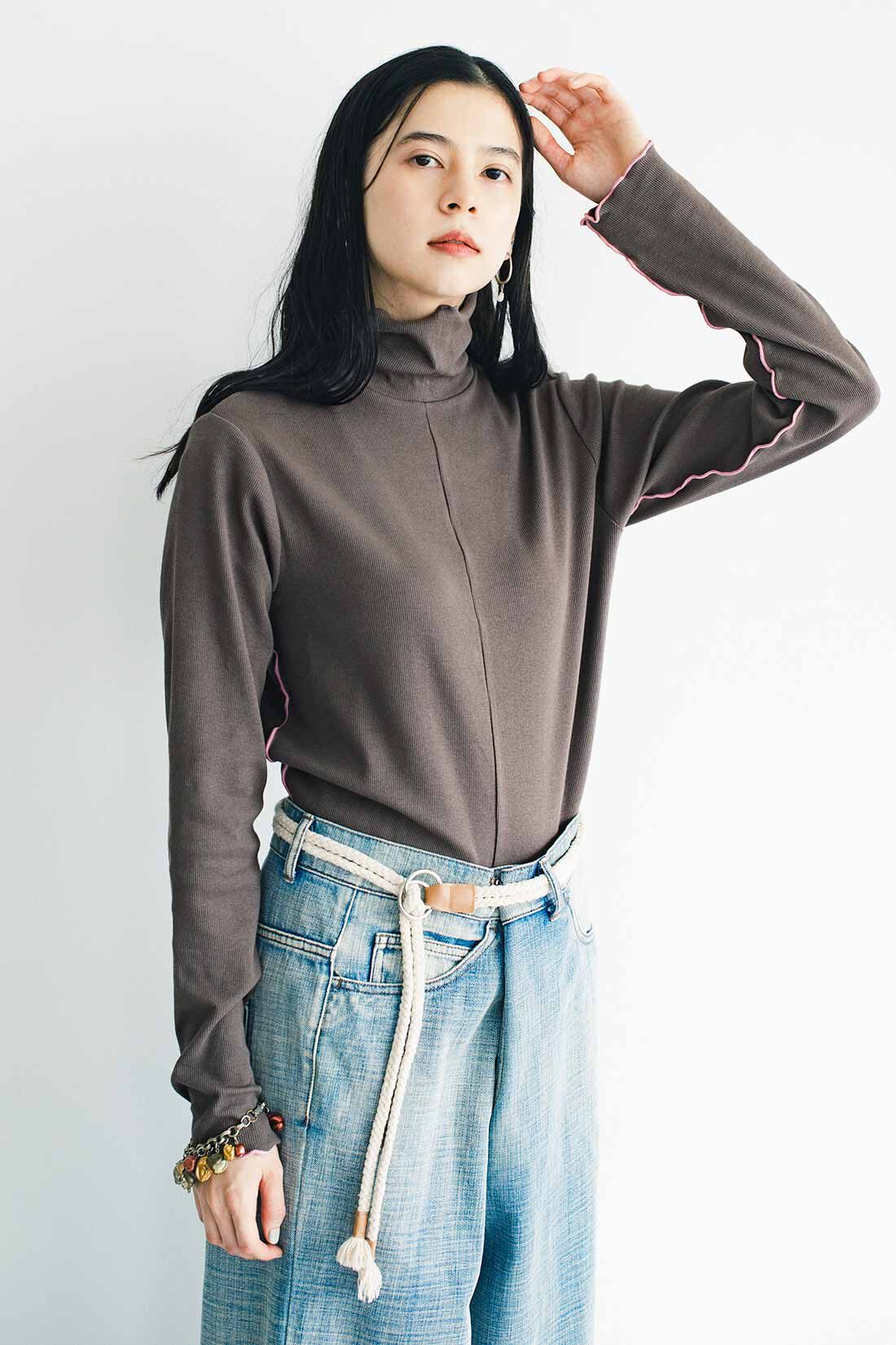 MEDE19F|MEDE19F　吸湿発熱コットン ハイネックトップスの会