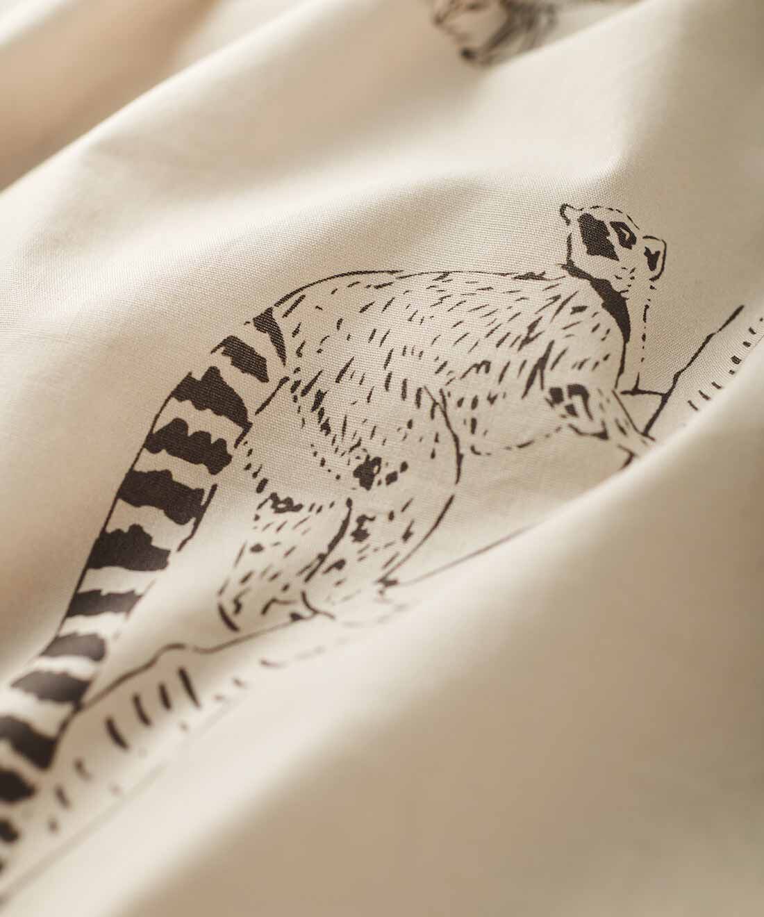 MEDE19F|MEDE19F 旭山動物園・ボルネオの森応援商品  アニマルプリントワンピース〈ベージュ〉
