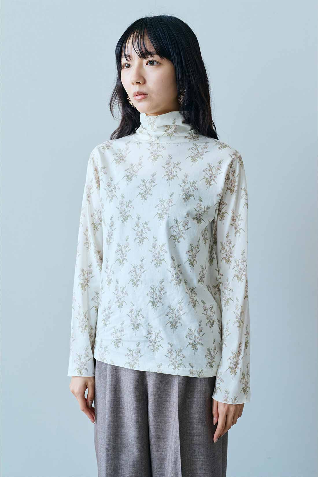 MEDE19F|MEDE19F　ミュルーズモダン〈「ミュルーズ染織美術館」アーカイブコレクション〉コットンプリントハイネックトップスの会